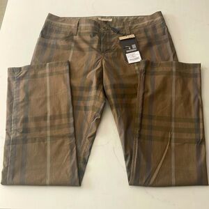 Beautiful Burberry Brit Khaki Brown Checkered Pants